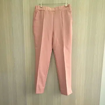 두클라쎄 슬랙스 스트레이트 팬츠 컬러 팬츠 핑크 XL 사이즈
