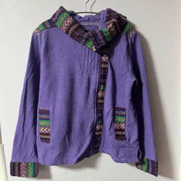 보라색 후드티 [ XL ] 에스닉 민족 티티카카 퍼플