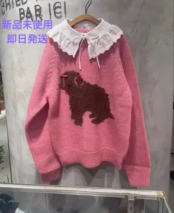 CHILD WOMAN 모후모후DOG 인터샤 크루넥 풀오버