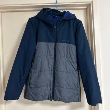 adidas neo 후드 부착 점퍼 네이비 그레이