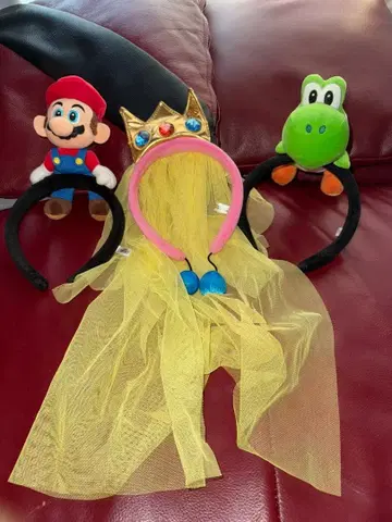 마리오 요시 피치 머리띠 3세트