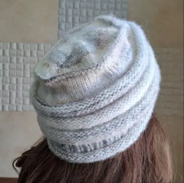 니트 모자 화이트 베이지 그레이 복슬복슬 모자