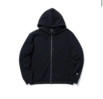 오버사이즈 와플 풀 지퍼 후디 블랙 XL 사이즈