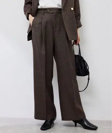 [ 미사용 새상품 ] ROPE' PICNIC 쓰리톤 트위드 와이드 팬츠