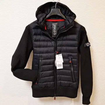 G-Stage 후드 부착 다운 자켓 블랙 다운 90% 페더 10%