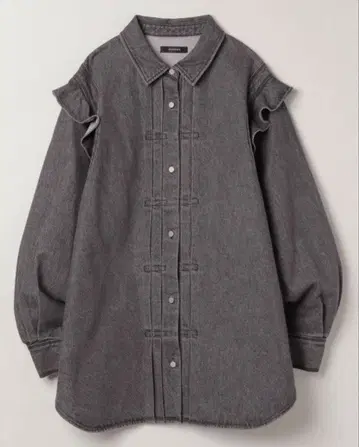 JEANASIS 프릴 오버 사이즈 데님 셔츠