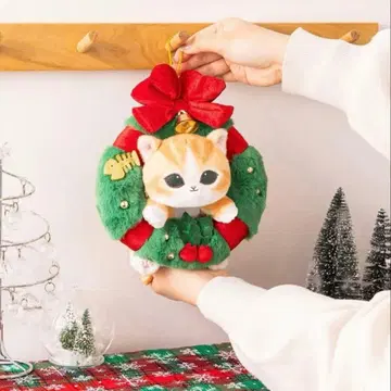 mofusand 크리스마스 리스 봉제 인형 카드