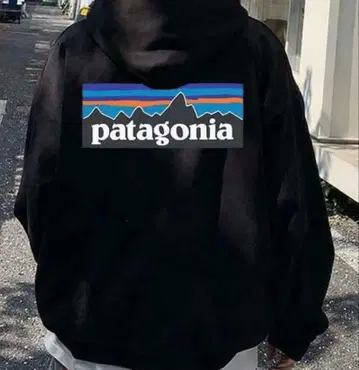 새상품 파타고니아 블랙 후드티 후드 부착 XL