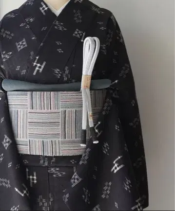 오야마 기모노 구매 크레이프 원단 나고야 오비 컨디션 최상