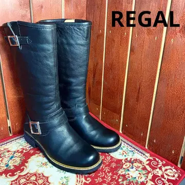 REGAL 크림슨 엔지니어 부츠 주름 가공 블랙 23cm