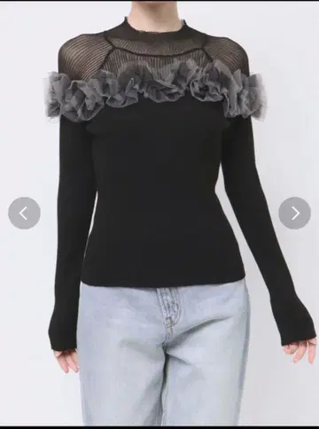 LAGUNAMOON 튤프릴 오프숄더 풀오버