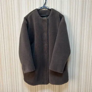 사만사 모스모스 보아 코트 그레이