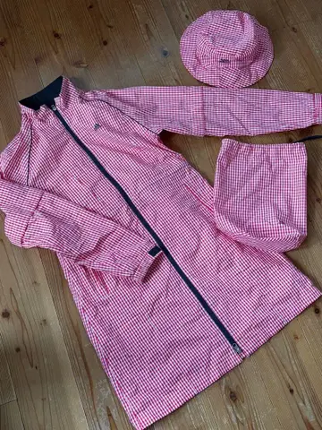 adidas 레인웨어 원피스 M 사이즈 모자 수납 봉투 포함