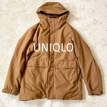 유니클로 UNIQLO 하이브리드 다운 브라운 숏코트 XL