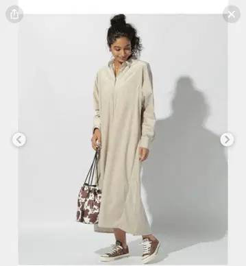 BAYFLOW 코듀로이 셔츠 원피스