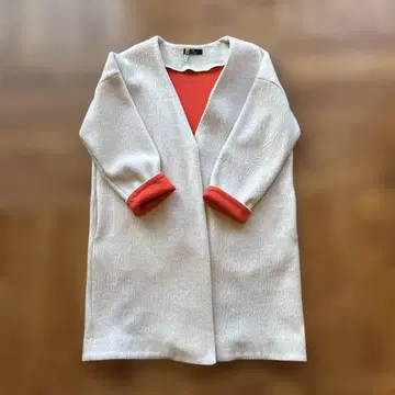 폴스미스 Ps Paul smith 아이보리 오렌지 롱 코트