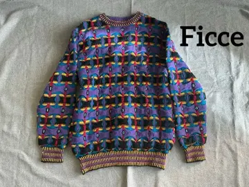 Ficce 올 패턴 3D 니트 스웨터