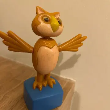 올빼미 피규어 오렌지 앤티크