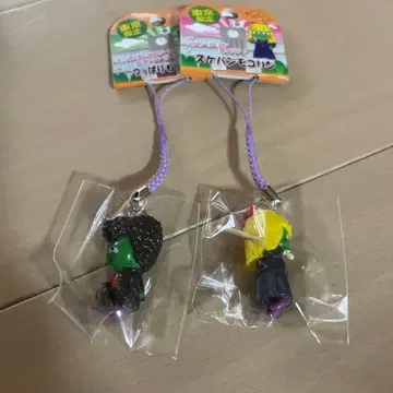 도쿄 한정판 스케반 모코린 스트랩 2개 세트