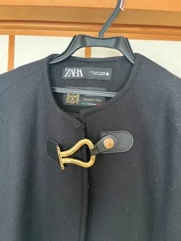 ZARA 블랙 판초 케이프 코트