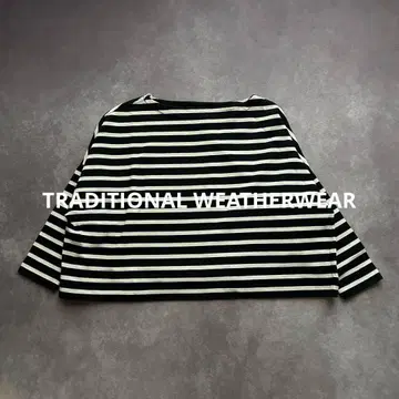 트래디셔널 웨더웨어 BMB 셔츠 바스크 셔츠 보더 긴팔 화이트 블랙