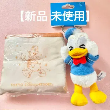 도널드 덕 에코백 스트랩 키체인 2개 세트