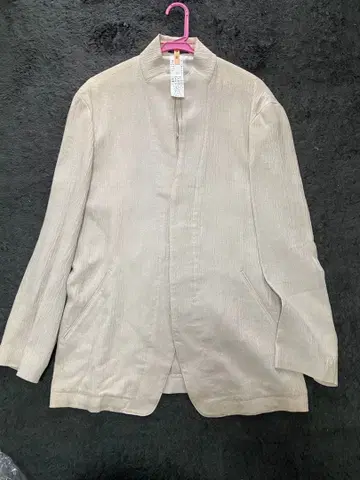 [ 멘티노라스 ] 린넨 노카라 자켓 베이지