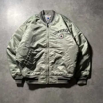 빈티지 컨버스 자수 로고 디자인 MA-1 블루종 자켓