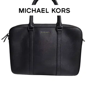 고품질 MICHAEL KORS 브리프백 비즈니스 가죽 남성용 블랙
