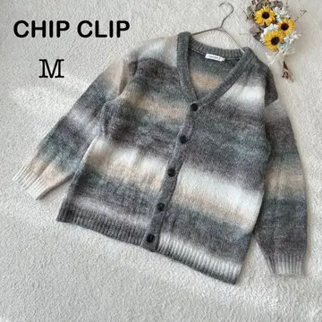 [ CHIP CLIP ] 멀티 컬러 니트 가디건 남성용 긴팔 개성있는 M