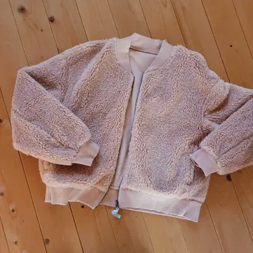 유니클로 XL 보아 집업 자켓 핑크