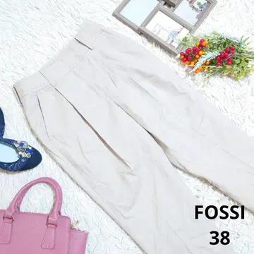 FOSSI 커브 팬츠/배럴 팬츠 (M) 더스티 핑크 베이지/캐시미어 혼방