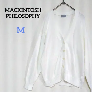 매킨토시 철학 코튼 혼방 가디건 화이트 겉옷 삼양상회