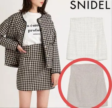 SNIDEL 바리에 트위드 스커트