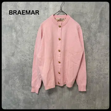 # 미사용 BRAEMAR 핑크 니트 가디건 상의