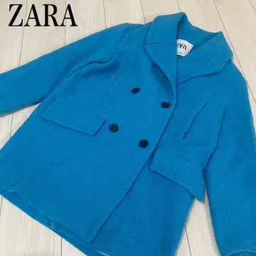 ZARA 오버 사이즈 더블 브레스트 코트 스카이블루 S 사이즈