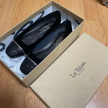 르 탈론 블랙 플랫슈즈 르탈론 22cm