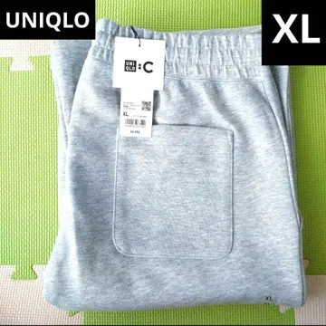 UNIQLO C 맨투맨 와이드 팬츠 그레이 표준 사이즈 XL