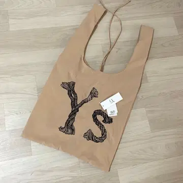 y's 와이즈 빅 사이즈 가방 로프 로고 자수 오샤레 가방