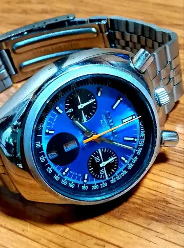 시티즌 각 크로노 블루 다이얼 8100 AT 남성용 손목시계 작동품