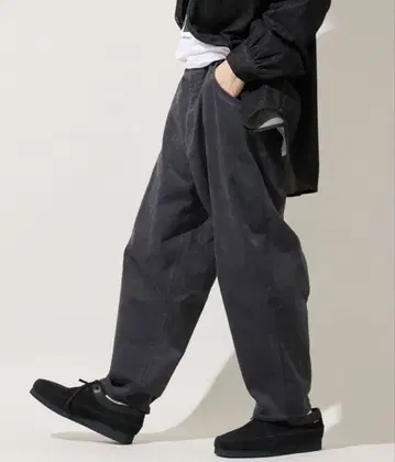 JOURNAL STANDARD 다크 그레이 와이드 코듀로이 팬츠