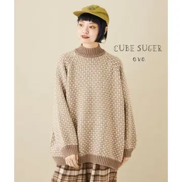 [ CUBE SUGER evo. ] 하이넥 니트 풀오버
