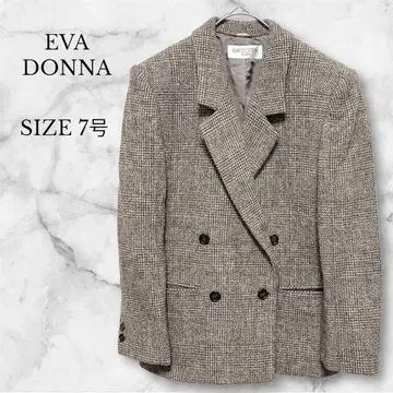 에바돈나 테일러드 자켓 온워드 카시야마 더블 버튼 글렌체크