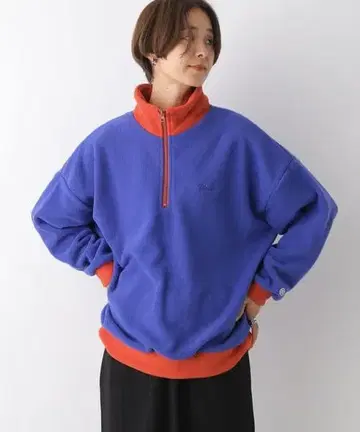 LEPSIM*DISCUS 하프 zip 풀오버