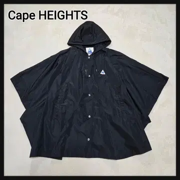 [새상품급] Cape HEIGHTS 판초 케이프 발수 후드 부착 블랙