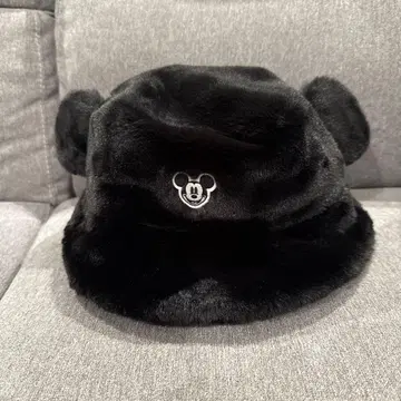 미키마우스 귀 포함 퍼 버킷햇