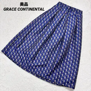 완판템 GRACECONTINENTAL 힐 패턴 자카드 롱 스커트