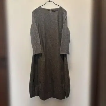 FABIANO FILIPPI 캐시미어 울 그레이 벌룬 원피스