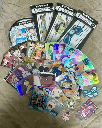 하이큐!! 아크릴 키링 스티커 카드 묶음 판매 세트