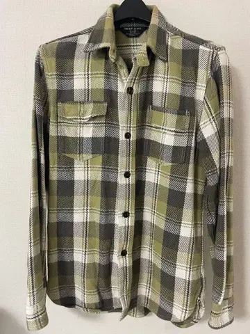 WEST RIDE 플란넬 셔츠 올리브 그린